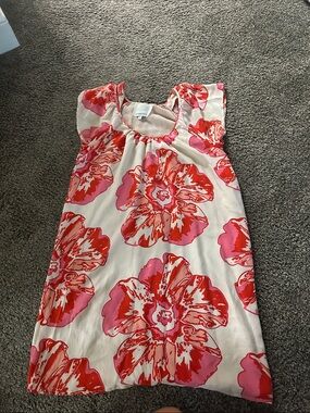 Madison Marcus Pink and Cream Floral Dress (S)